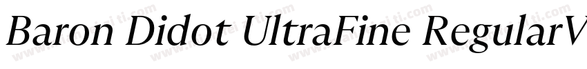 Baron Didot UltraFine RegularVersio字体转换